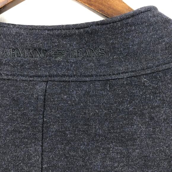 Vintage Armani Jeans Women's Wrap Cardigan XL Black/Gray Open Front - XL - Picture 7 of 14